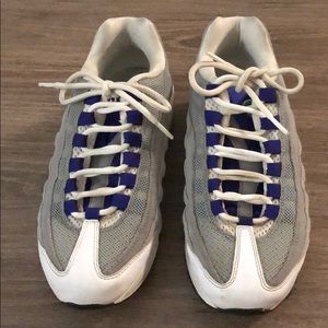 White and Purple Air Max 95’s